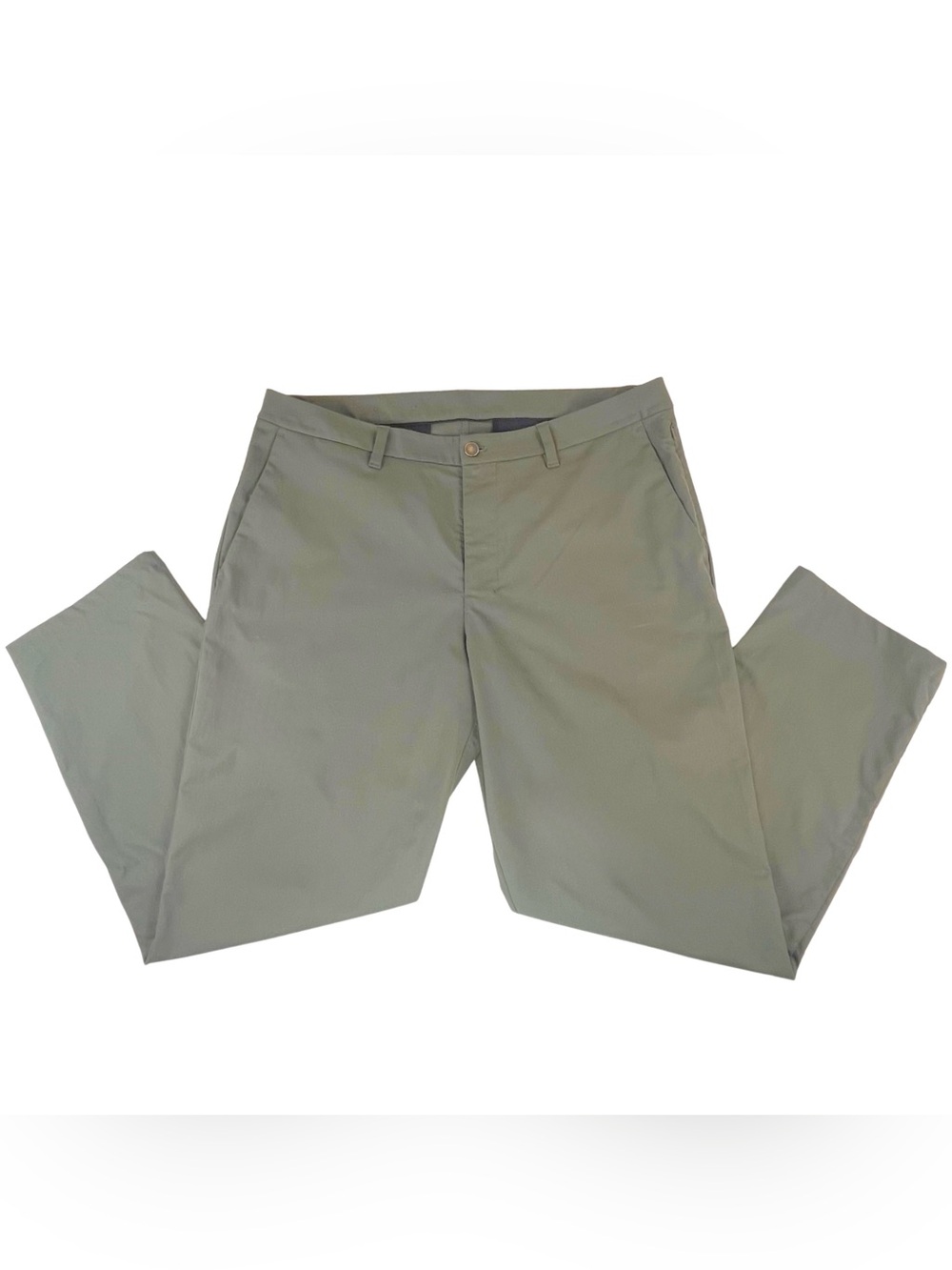lululemon Men’s ABC Olive Green Flat Front Chino Pants Trousers 38x30